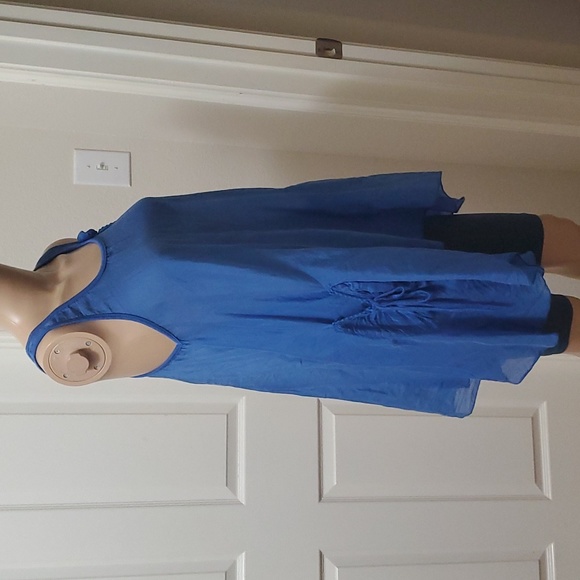 M silk cotton blend biased cut slouch pockets light flowy made in Italy frock - Picture 5 of 8